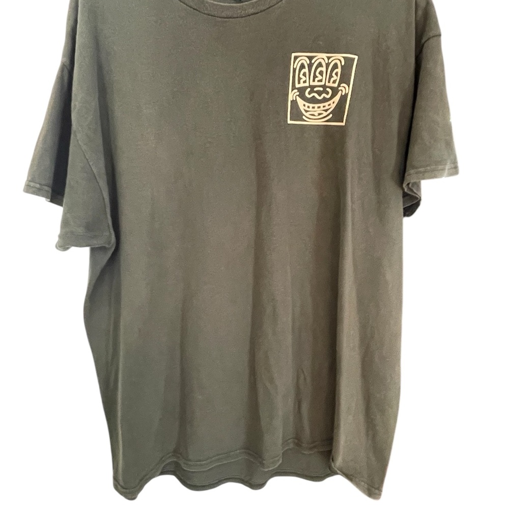 Keith Haring size XL Men's Olive Graphic T-Shirt skater skateboard